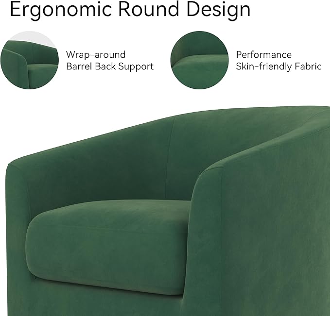 Swivel Barrel Accent Chair - Image 4