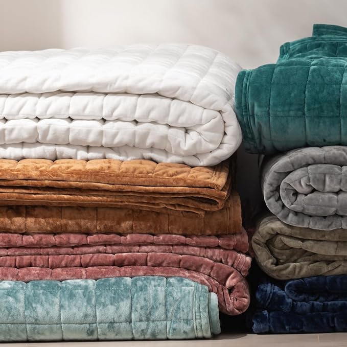 RECYCO Luxury Velvet Quilt Set King Size Bedding Sets, Ultra Soft Velvet - Image 7