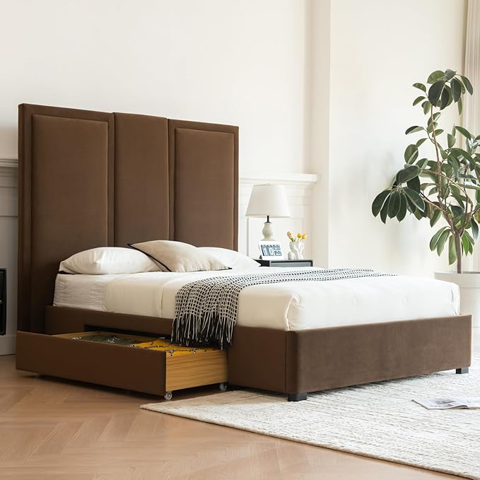 YUHUASHI Queen Size Bed Frame by YUHUASHI