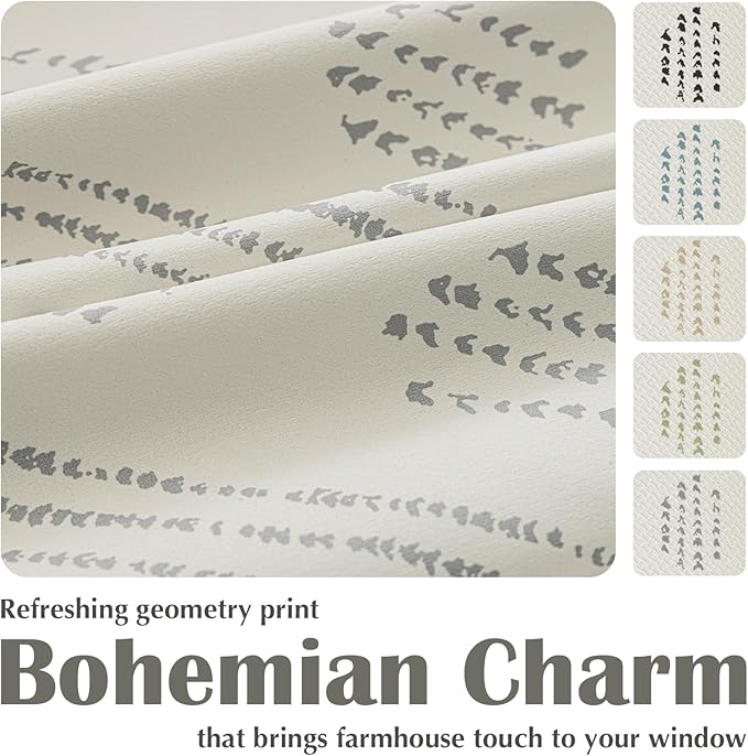 100% Boho Blackout Curtains 72 Inches Long - Image 4