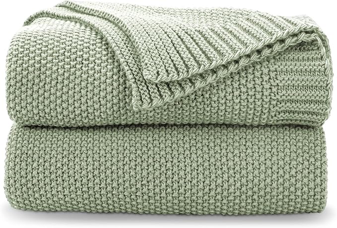 CozeCube Sage Green Throw Blanket by CozeCube