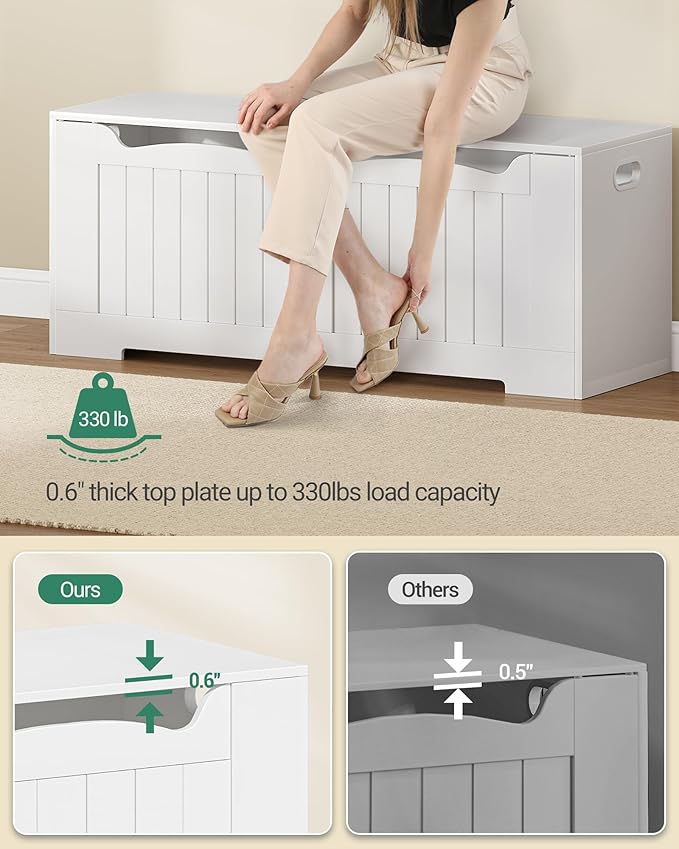 Hzuaneri 47.2" Storage Chest, Extra Large Storage Bench Trunk - Image 8