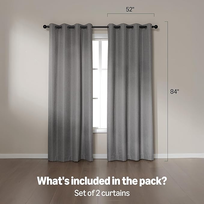 Amazon Basics Faux Linen Blackout Curtains - Image 5