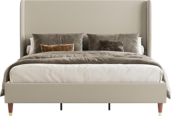 Jocisland 51.2" H Queen Bed Frame Upholstered Bed Platform Bed - Image 9