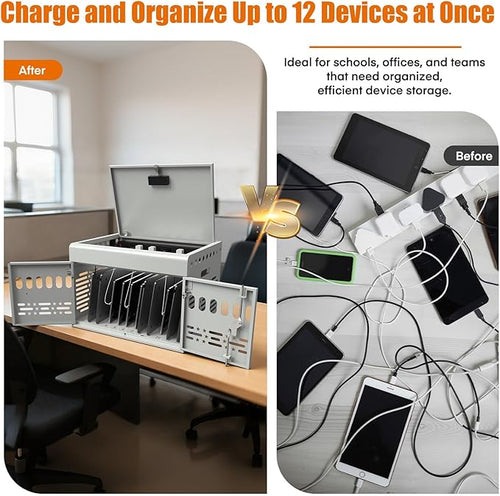 12-Device Charging Cabinet -Lockable Charging Station - Image 2