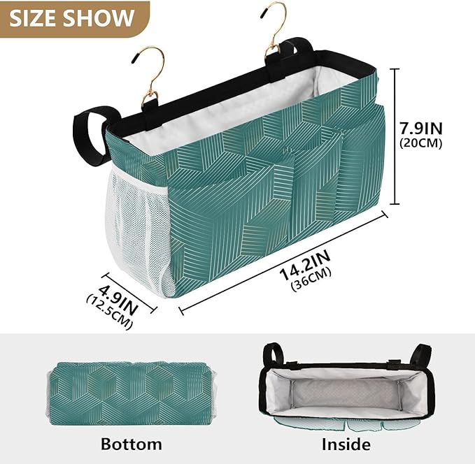Bedside Caddy Hanging Bunk Bed Caddy Bed Organizer Hanging Pocket - Image 4