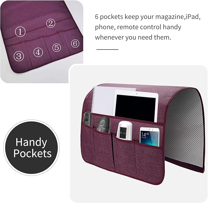 SYSOV Sofa Armrest Organizer, Remote Control Holder - Image 4