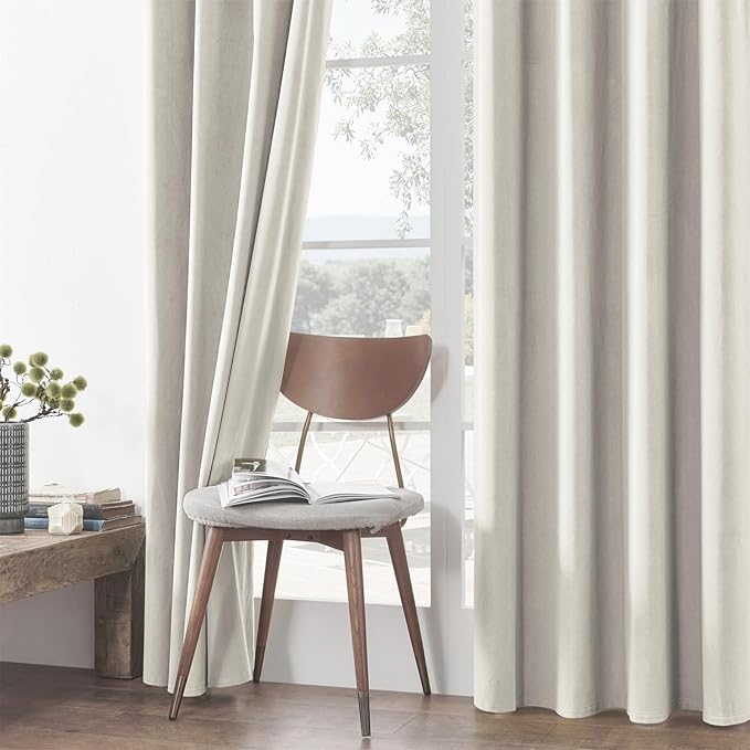 Joydeco White 100% Blackout Curtains 90 Inch 2 Panels, Luxury Thermal White - Image 8