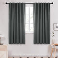 Deconovo Room Darkening Curtains Back Tab and Rod Pocket Curtains Thermal by Deconovo