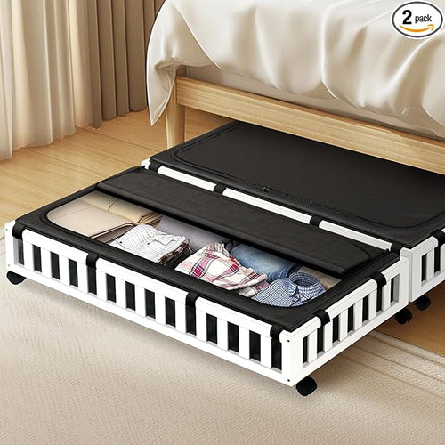 2 Pack Bamboo Under Bed Storage by GASHELL