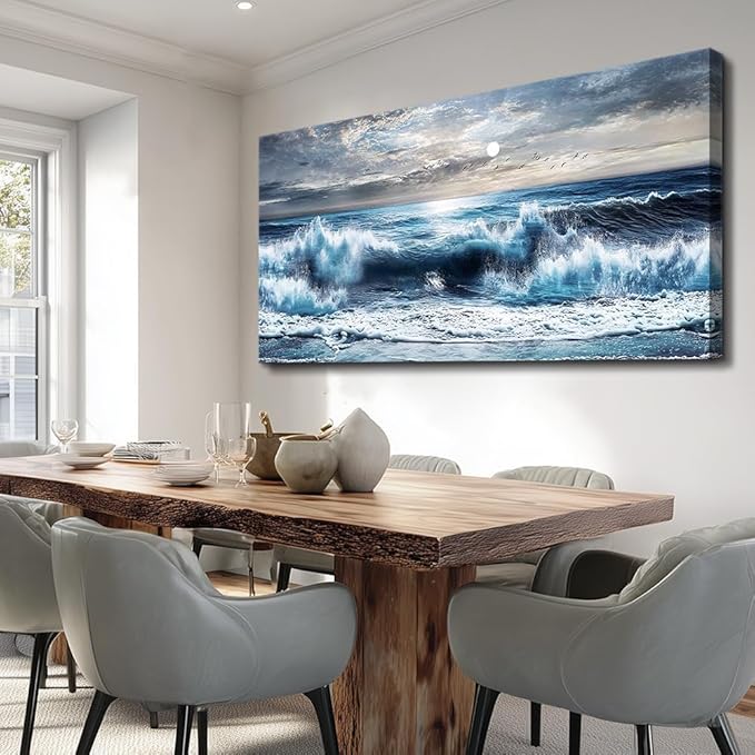 ERQINHUA Large Canvas Wall Art For Living Room Restaurant Wall Decor For - Image 5