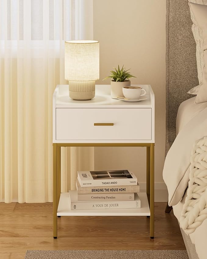 Masupu Nightstand, 3-Tier Modern Bedside Night Stand by Masupu