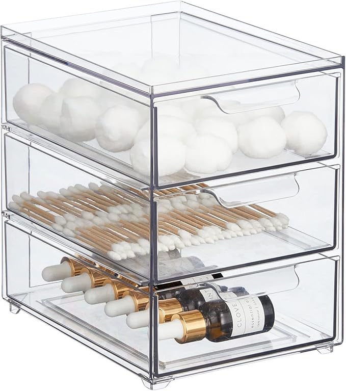 mDesign Plastic Stackable Organizer - Image 7
