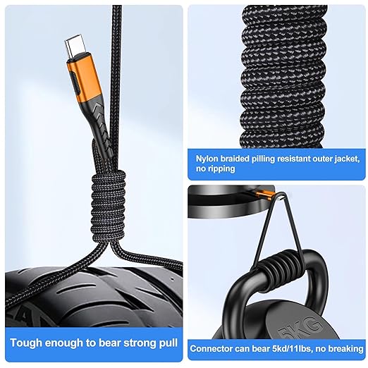 Durcord USB C to USB C Cable, Type C to Type C Charger Braided USB Cable - Image 4