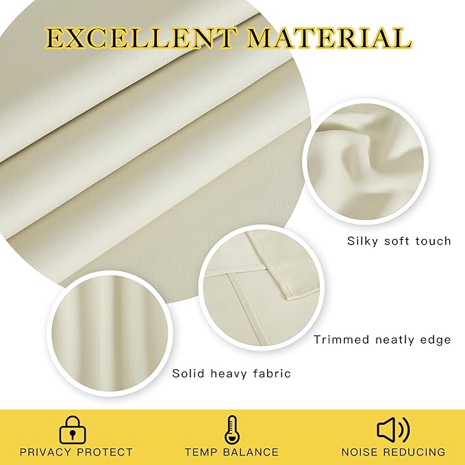 NICETOWN Blackout Patio Door Curtain Extra Wide and Long, Grommet Solid Room - Image 5