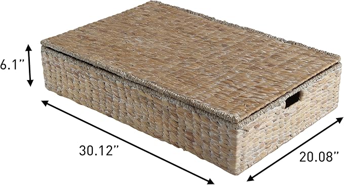 happimess BSK2015D-SET2 Holden 30" Classic Costal Hand-Woven Hyacinth Wicker - Image 3