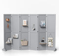 Bonnlo 4/6 Panel Pegboard Freestanding, 5 FT Portable Display Board Organizer by Bonnlo
