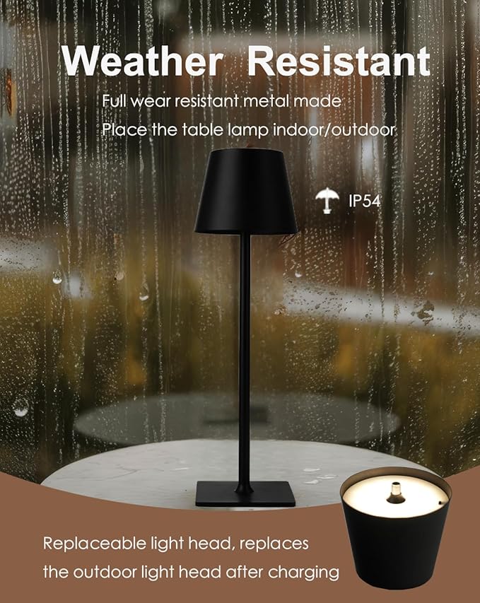 Cordless Table Lamp, Rechargeable Table Lamp - Image 6