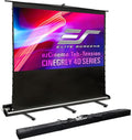 Elite Screens ezCinema Tab-Tension CineGrey 4D, 123-inch 16:9, Manual Floor by EliteScreensInc