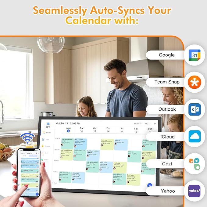 32" Smart Digital Frame Calendar-for-Family-Planner - Image 3