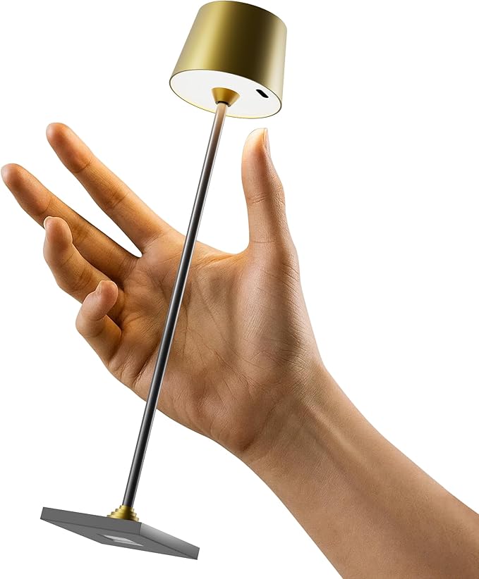 Modern LED Color-Changing Cordless Table lamp, 7 Colors, metal Shade, Touch by Timjorman