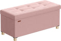 SONGMICS Storage Ottoman Bench, Folding Storage Chest, Foot Rest Stool by SONGMICSbySONGMICSHOME