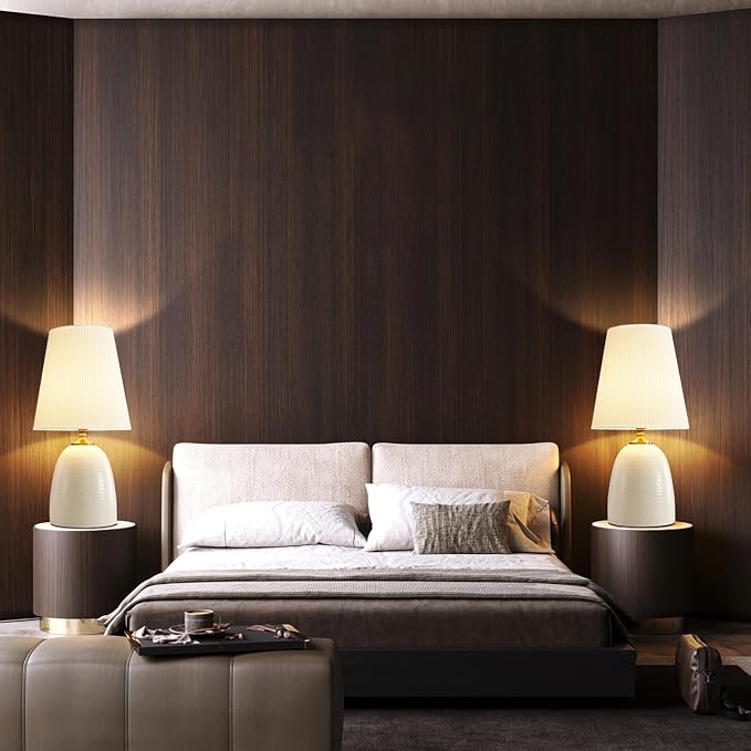 Modern Textured Ceramic Table Lamps 22.75In - Image 3