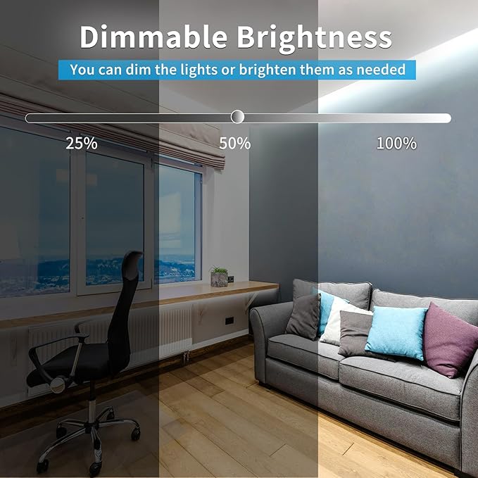 COB LED Strip Lights 100ft, 6000K DC 24V Dimmable White Flexible LED Rope Lights - Image 5