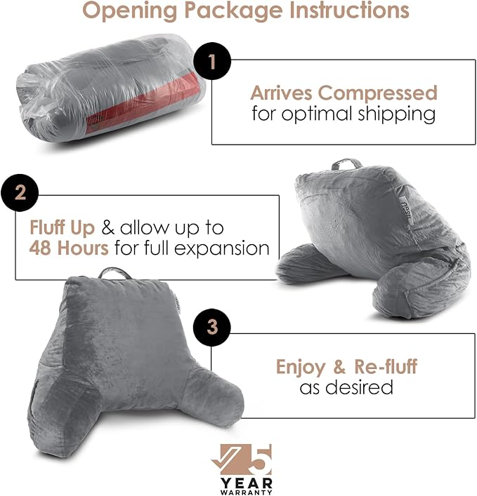 Nestl Reading Pillow with Shredded Memory Foam, Designed - Image 2