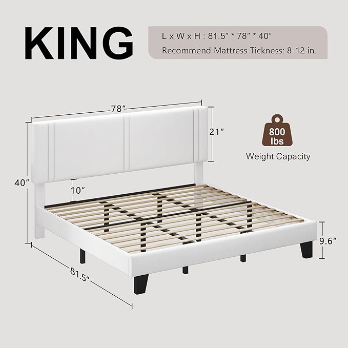 Upholstered King Size Bed Frame - Image 2