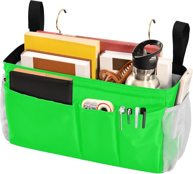 KOPIRIT Neon Cyan Bedside Caddy Storage Bag Bedside Organizer - Image 3