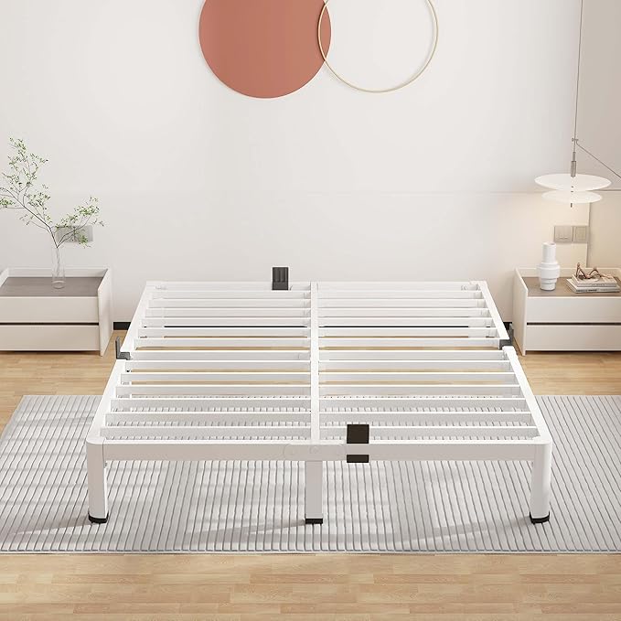 ROIL 10 Inch White Queen Bed Frame - Image 6