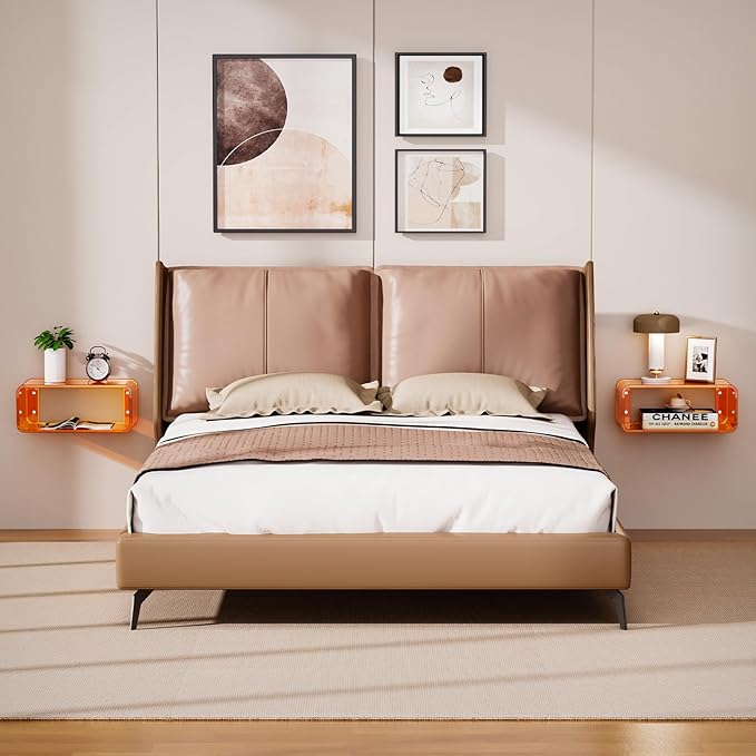 Acrylic Floating Nightstand, Bedside Table, Nightstand Shelf Wall Mounted - Image 5