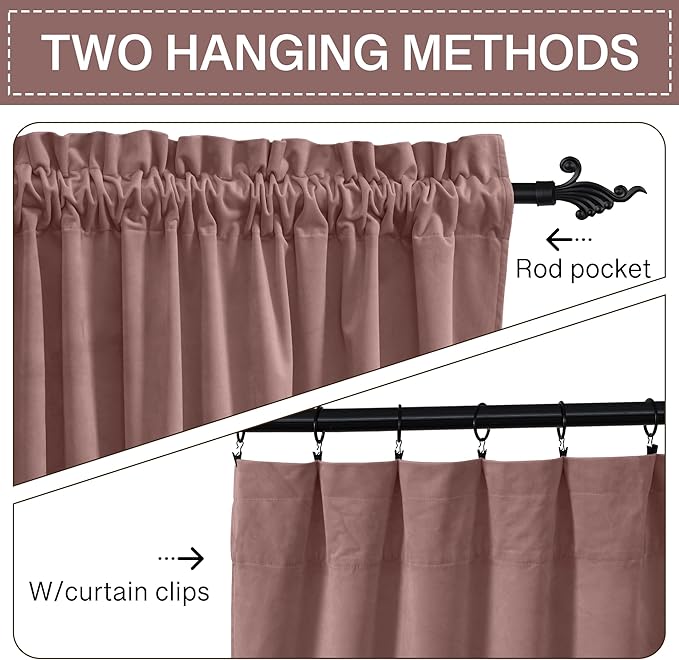 StangH Wide Rose Velvet Curtains - Image 3