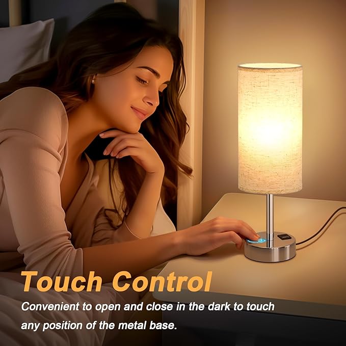 Dicoool Touch Table Lamp for Bedroom Nightstand - Image 5