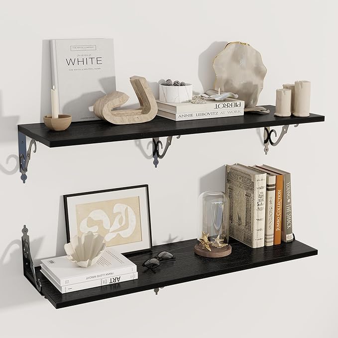 Dreamland Deep Floating Shelves, Wide Display Shelf Wall Mounted by Dreamland