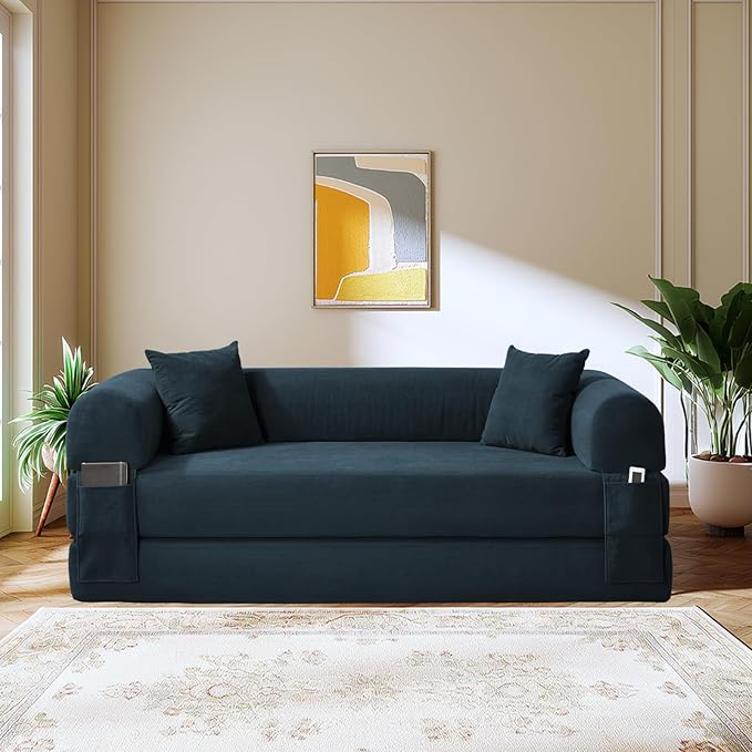 Convertible Sleeper Sofa Bed, Corduroy Pull Out Couch - Image 2