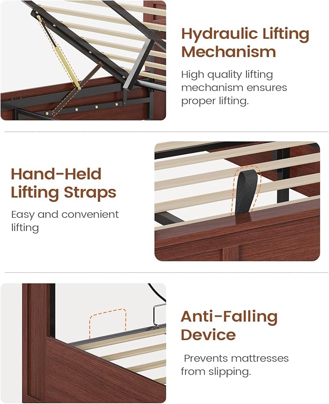 AOGLLATI Farmhouse Twin Bed Frame - Image 8