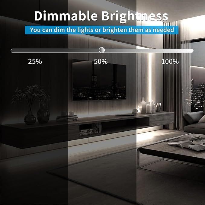 16.4ft COB LED Strip Lights 6000K White Dimmable DC 24V Flexible LED Tape Light - Image 5