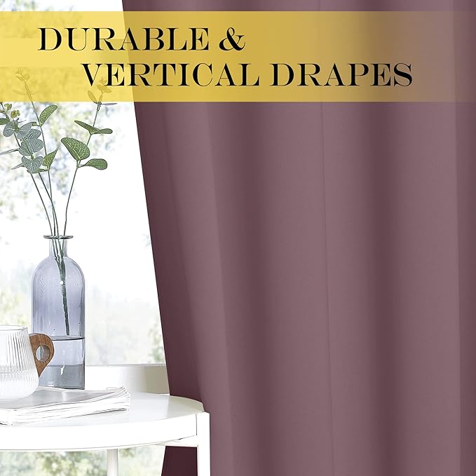 NICETOWN Bedroom Curtain Room Darkening Drapery 102 inches Length - Image 5