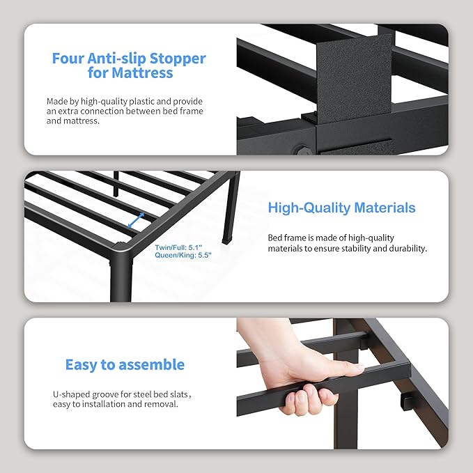 ROIL 10 Inch Queen Bed Frame - Image 4