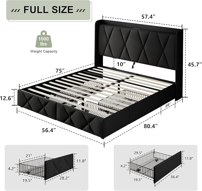 Feonase Full Size Bed Frame - Image 2