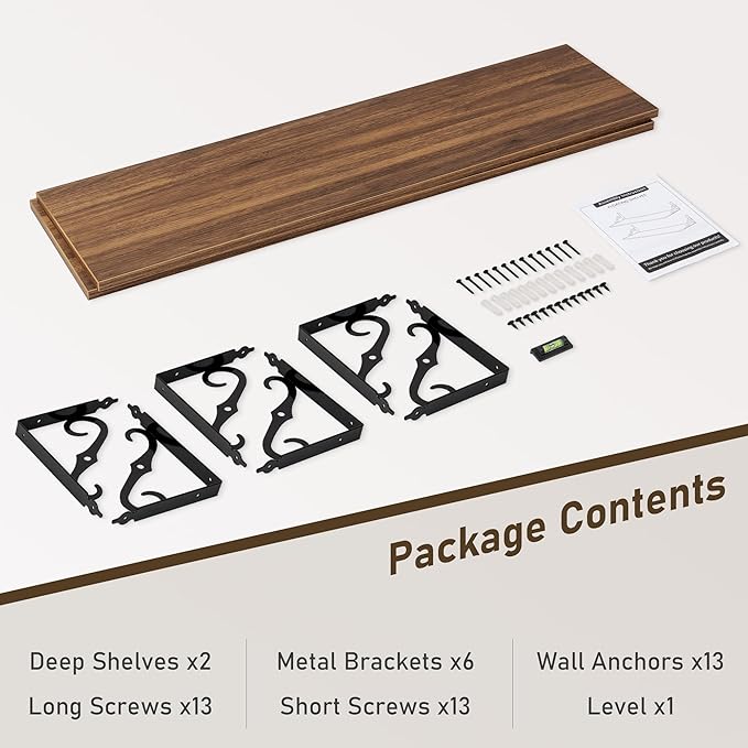 Dreamland Deep Floating Shelves, Wide Display Shelf Wall Mounted - Image 7