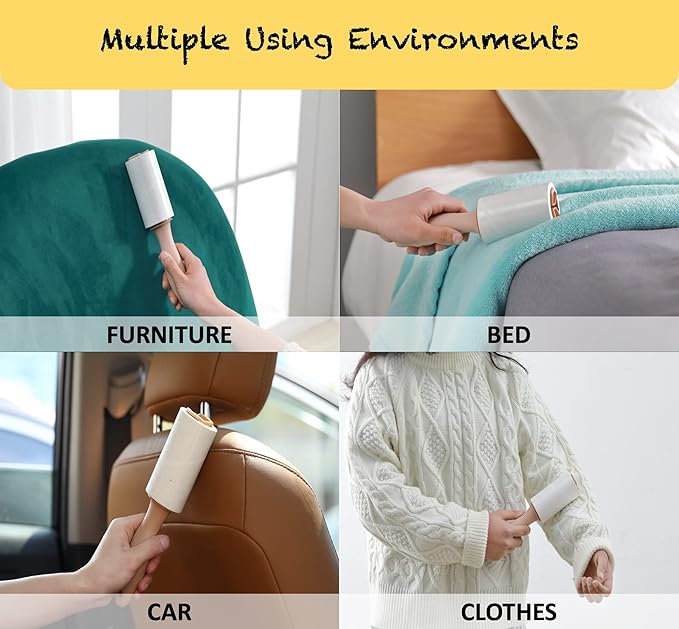HapChron Extra Sticky Lint Roller Refills Only, Total 800 Easy Tear Sheets - Image 4