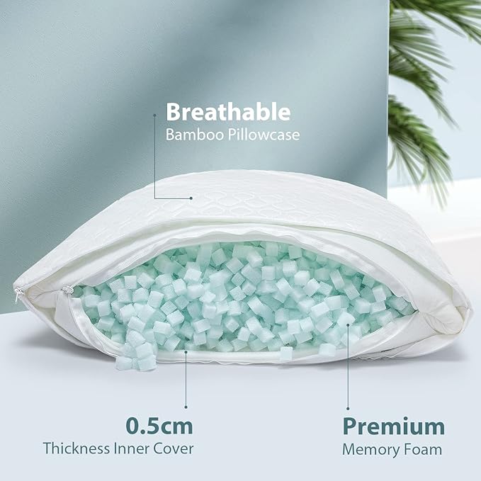 Shredded Memory Foam Full Body Pillow – Side Sleeper – Huggable Long Pillow - Image 2