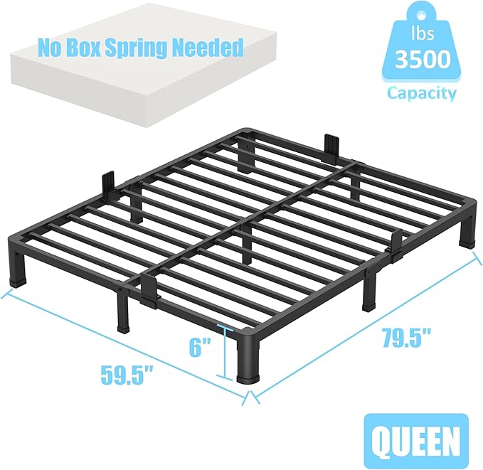FUIOBYVV 6 Inch Queen Bed Frame - Image 3