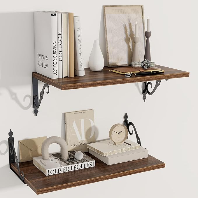 Dreamland Deep Floating Shelves, Wide Display Shelf Wall Mounted by Dreamland
