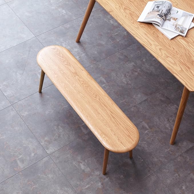 100% Solid Oak Dining Bench, Wood Bench - Image 6