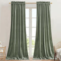 StangH Sage Green Velvet Curtains by StangH