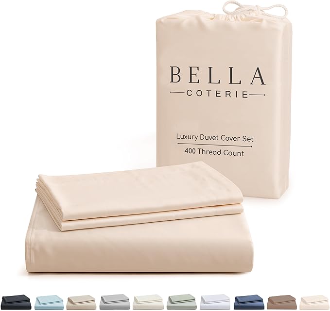 Bella Coterie Luxury Bamboo Viscose Queen Size Duvet Cover Set | 100% by BC